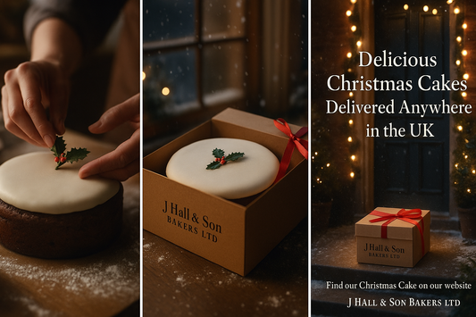 Handmade Large Christmas Fruit Cake- By J Hall & Son Bakers LTD