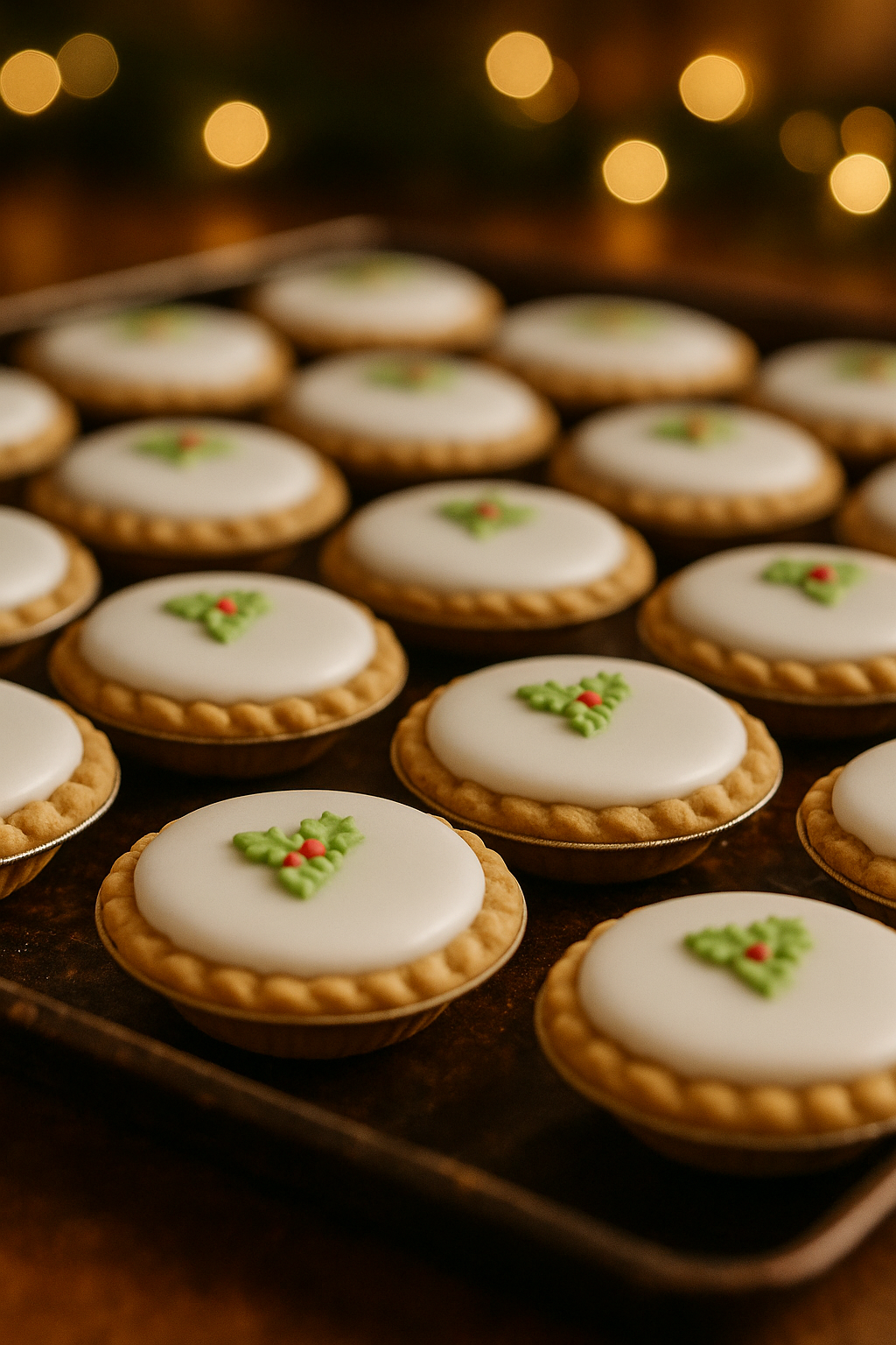 6x Iced Mince Pies- In a J Hall & Son Bakers Gift Box