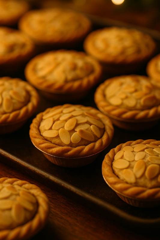 6x Frangipane Mince Pies- In J Hall & Son Bakers Gift Box