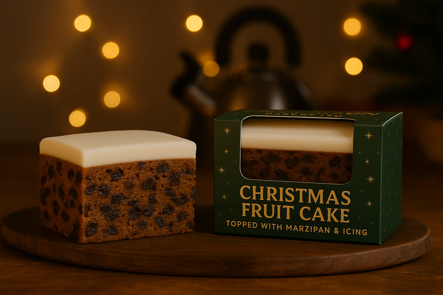 Christmas Fruit Slab Cake- In a J Hall & Son Bakers Gift Box